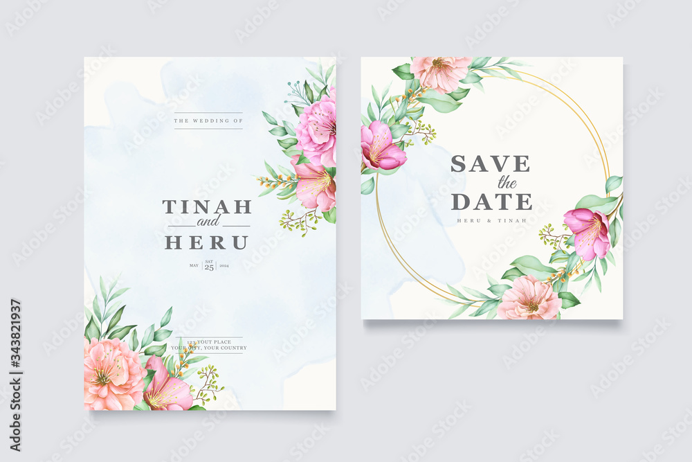 beautiful cherry blossom wedding invitation designs