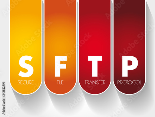 SFTP - Secure File Transfer Protocol acronym, technology concept background