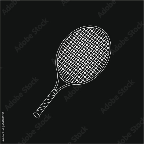 tennis racket. Vector illustration for web and mobile design. © robcartorres