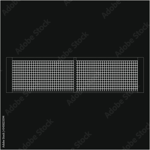 tennis court net. Vector illustration for web and mobile design.