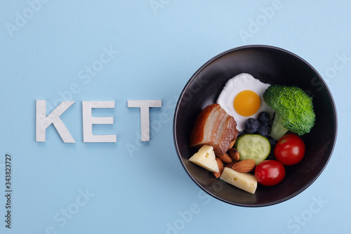Keto diet, great design for any purposes. Healthy food background. Healthy lifestyle. Healthy fresh nutrition photo