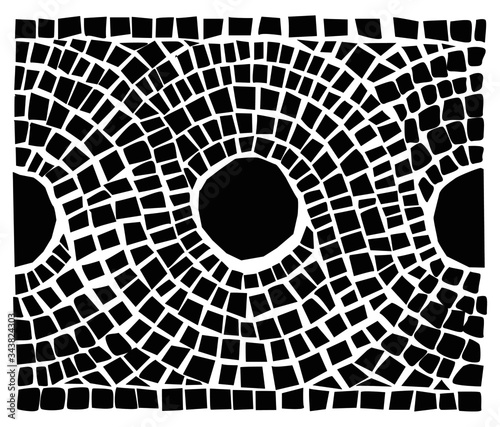 Seamless geometric roman mosaic tile pattern