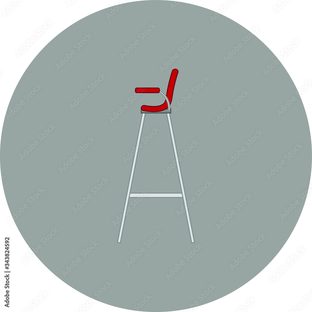 tennis referee chair. Vector illustration for web and mobile design. tennis referee chair. Vector illustration for web and mobile design.