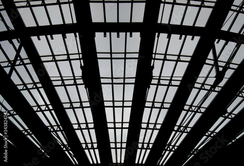 Glass roof of a building