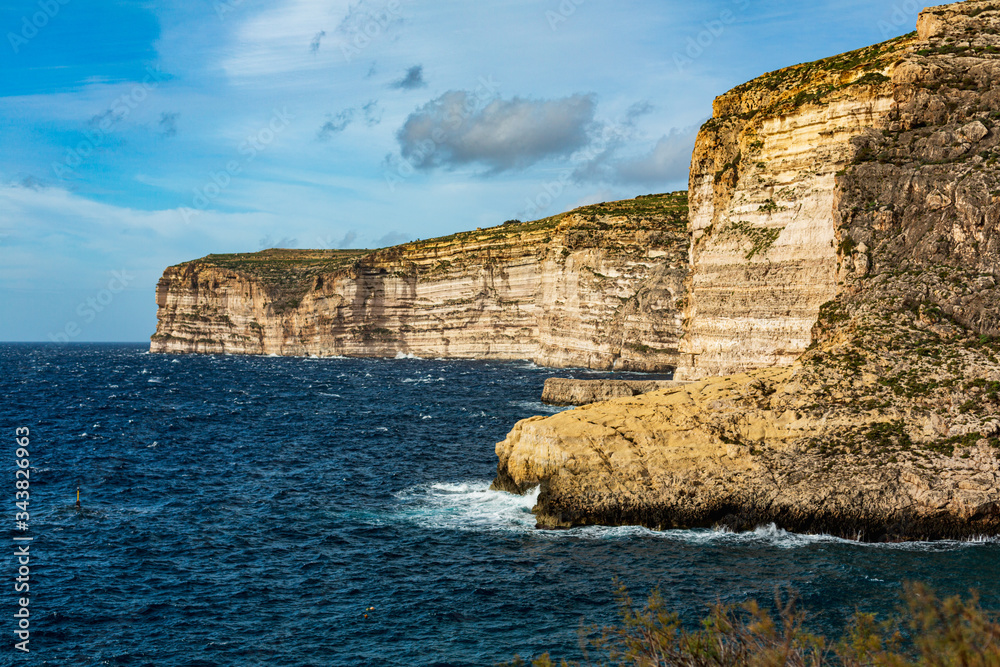 White cliffs, Malta