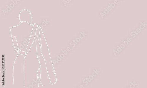 silhouette of a woman, background for advertising , banner or business card, 