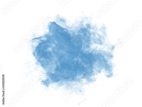 Abstract illustration of smoky shape on white background.