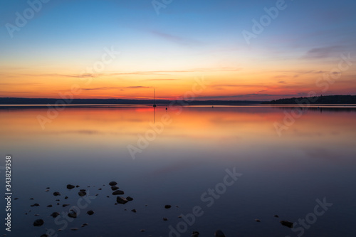 Sonnenuntergang in Herrsching am Ammersee