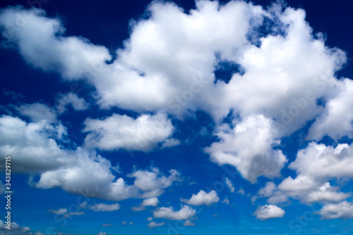 view of blue sky background with clouds.