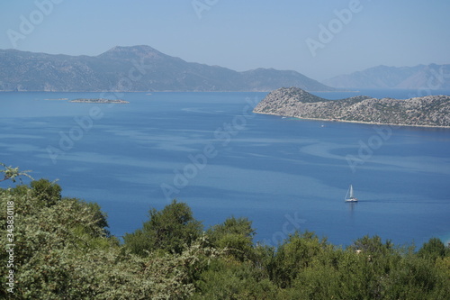 view of the bay of söğüt marmaris photo