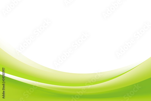 Abstract Smooth Green White Wave Gradient Background Design, Green Natural Background with Copy Space for Text Template Vector