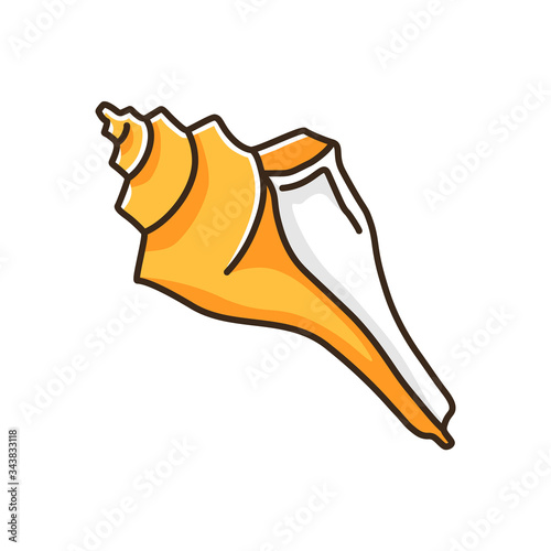 Triton shell orange RGB color icon