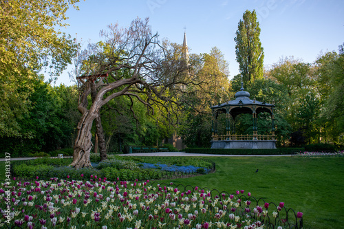 Queen Astrid parc in the city centre of the historic city Bruges in Belgium