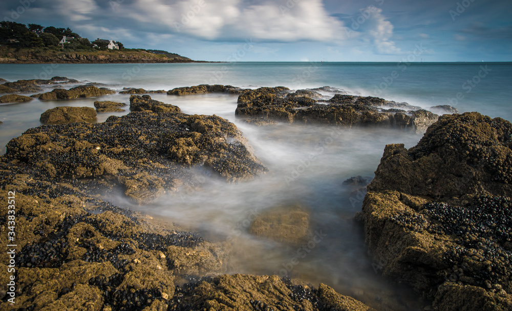 sea and rocks long exposure