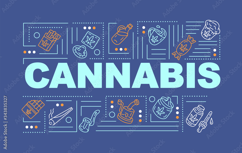 Cannabis word concepts banner Cannabis word concepts banner