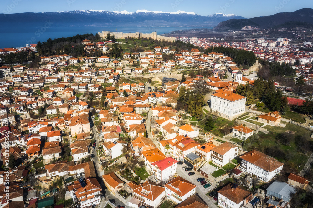 Aerial view of Ohrid, North Macedonia