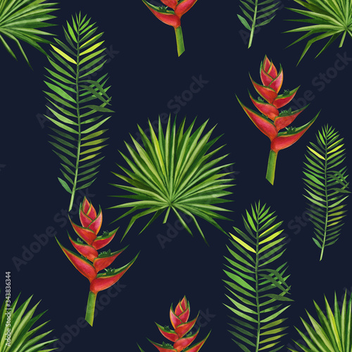 Watercolor seamless floral pattern hand drawing decorative background. Hand drawn watercolor illustration. Print for textile, cloth, wallpaper, scrapbooking