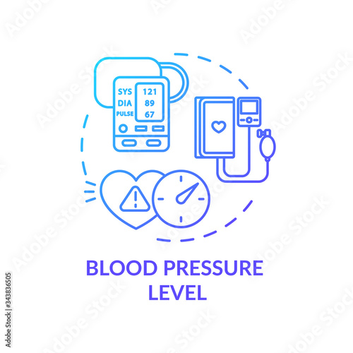 Blood pressure level concept icon