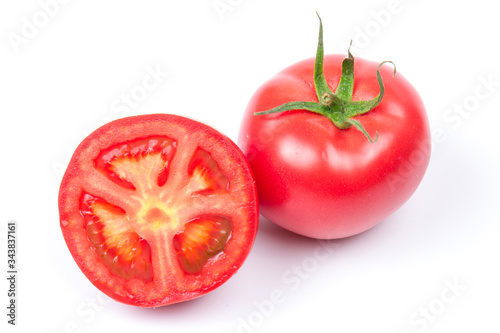 Wallpaper Mural Red fresh tomatoes isolated on white background in close-up Torontodigital.ca