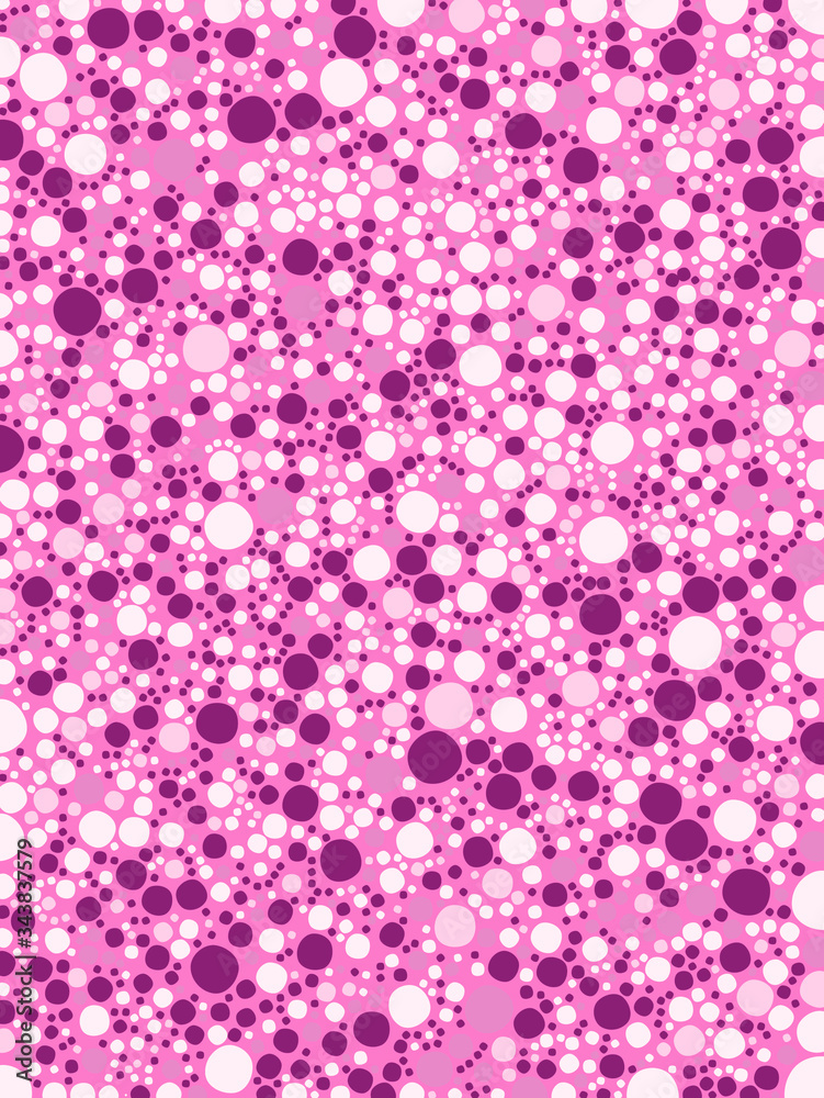Pink polka dot pattern design for wallpaper, background, textile art, graphic design,