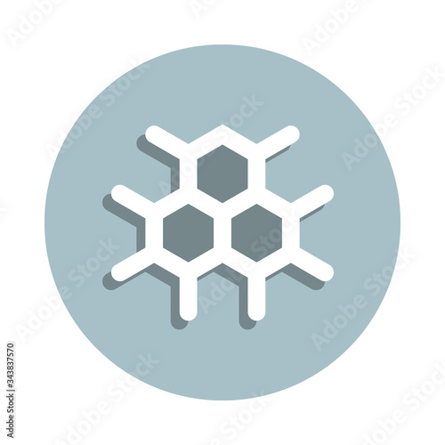 Laboratory, chemical composition badge icon. Simple glyph, flat vector of laboratory icons for ui and ux, website or mobile application