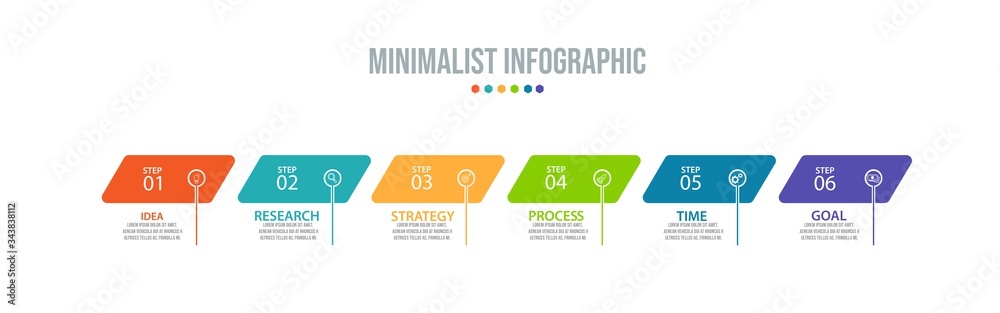 Business data visualization. Process chart. Abstract elements of graph ...