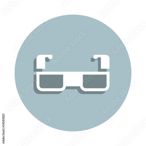 Laboratory, glasses badge icon. Simple glyph, flat vector of laboratory icons for ui and ux, website or mobile application
