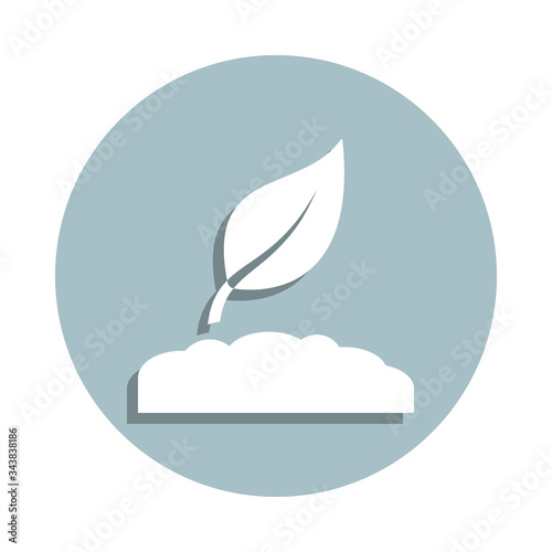 Laboratory, growing plant badge icon. Simple glyph, flat vector of laboratory icons for ui and ux, website or mobile application