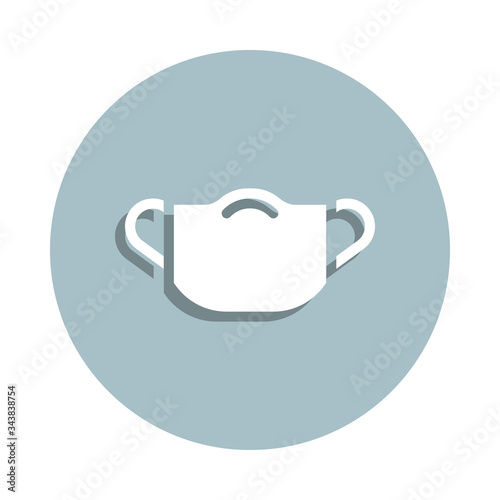 Laboratory, mask badge icon. Simple glyph, flat vector of laboratory icons for ui and ux, website or mobile application