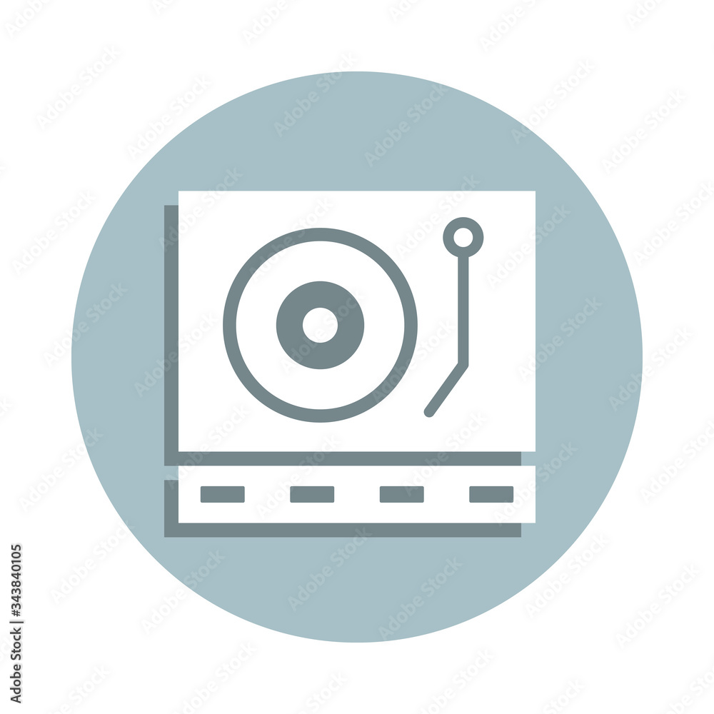 Music festival, cd, disc jockey, music player badge icon. Simple glyph, flat vector of music festival icons for ui and ux, website or mobile application Music festival, cd, disc jockey, music player badge icon. Simple glyph, flat vector of music festival icons for ui and ux, website or mobile application