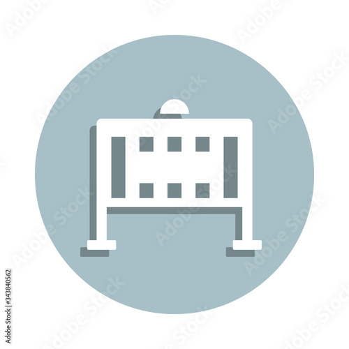 Music festival, fence, yard, security badge icon. Simple glyph, flat vector of music festival icons for ui and ux, website or mobile application