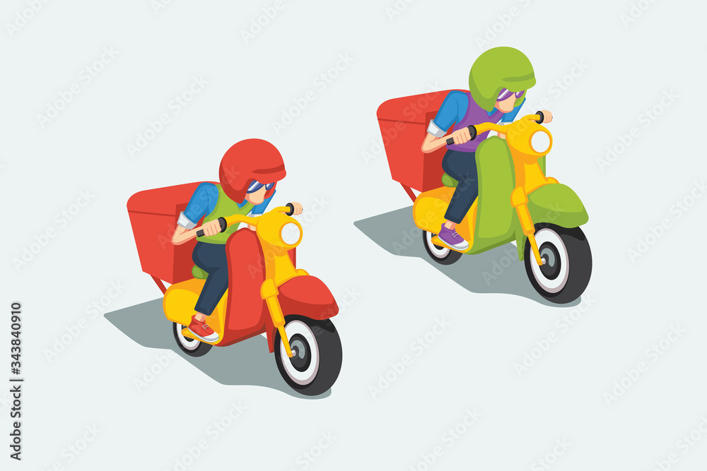 delivery bike vector graphic for any business delivery bike vector graphic for any business