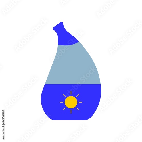 Humidifier. Aromatherapy for the home and a modern, useful air purifier. Vector colorful illustration in cartoon style flat