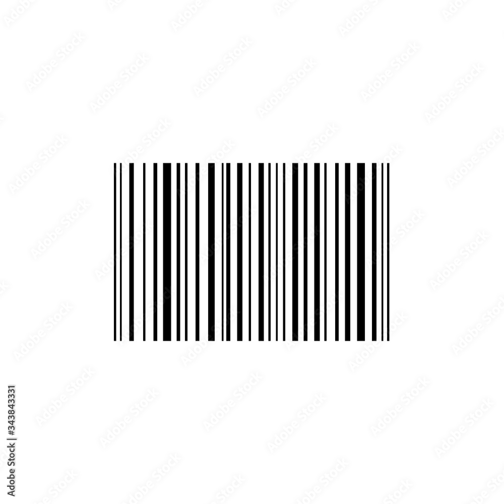 Barcode icon vector illustration isolated on white Barcode icon vector illustration isolated on white