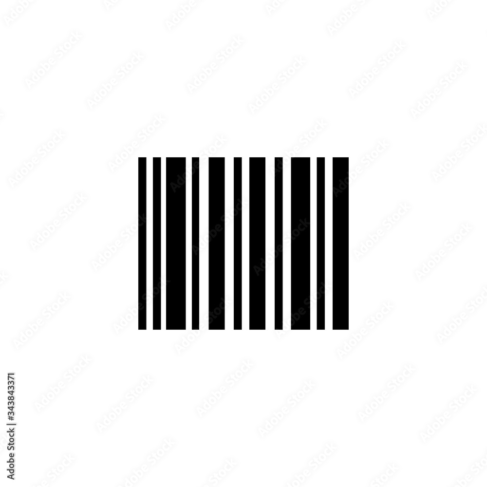 Barcode icon vector illustration isolated on white