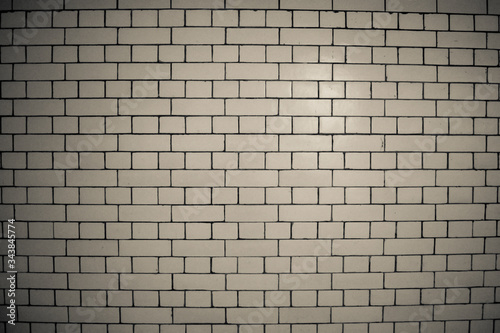 Cream brick wall, London, UK