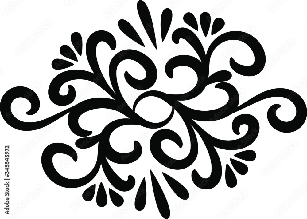 A floral tattoo vector pattern