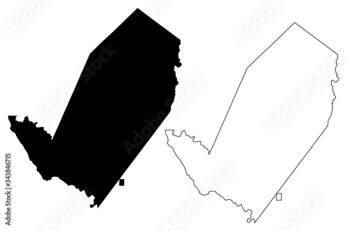 Rockdale County, Georgia (U.S. county, United States of America,USA, U.S., US) map vector illustration, scribble sketch Rockdale map