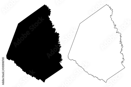 Screven County, Georgia (U.S. county, United States of America,USA, U.S., US) map vector illustration, scribble sketch Screven map photo