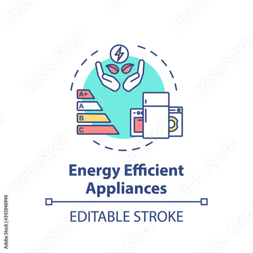 Energy efficient appliance concept icon