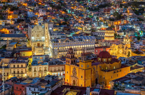 Panoramic view of Guanajuato, Mexico. UNESCO World Heritage Site. © javarman