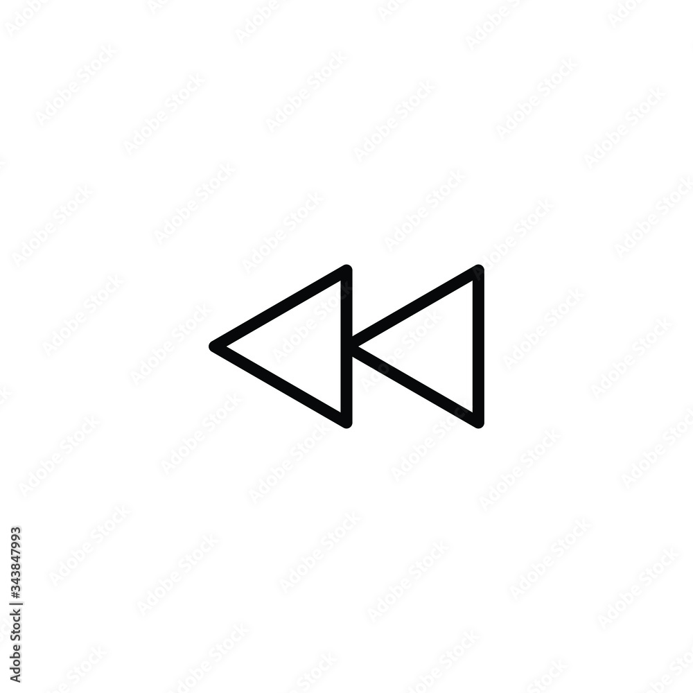 Rewind icon - vector symbol logo