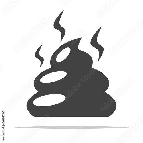 Poop icon vector isolated transparent