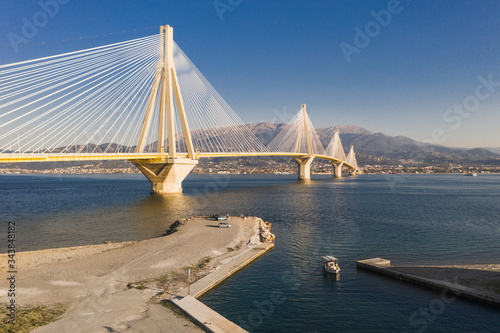 Charilaos Trikoupis Bridge over the Gulf of Corinth, Greece