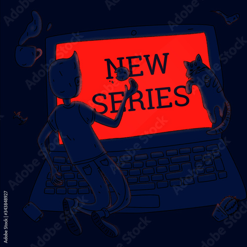 Watching TV shows at home