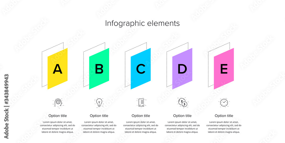 Business process chart infographics with 5 step circles. Circular corporate workflow graphic elements. Company flowchart presentation slide template. Vector info graphic design. Business process chart infographics with 5 step circles. Circular corporate workflow graphic elements. Company flowchart presentation slide template. Vector info graphic design.