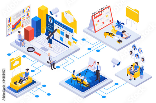 Remote Management Isometric Concept 