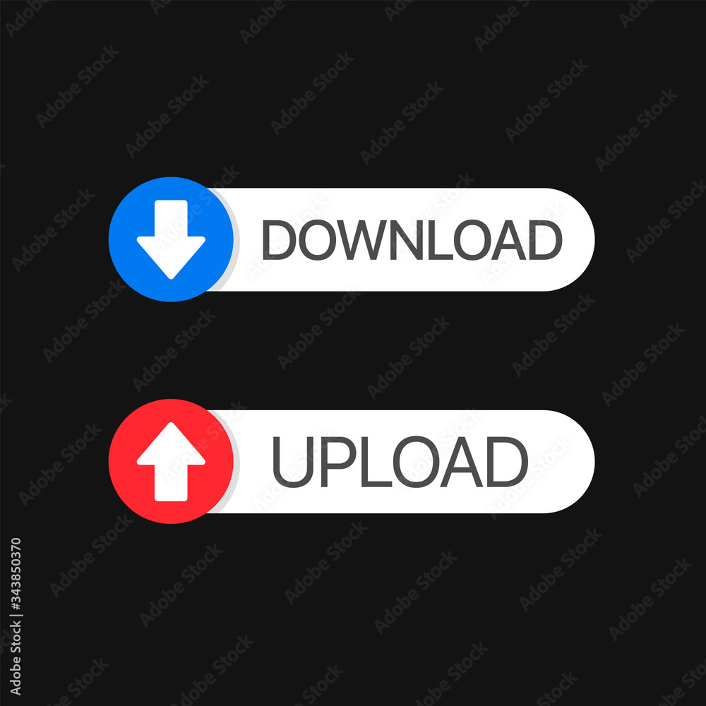Download and upload buttons Download and upload buttons