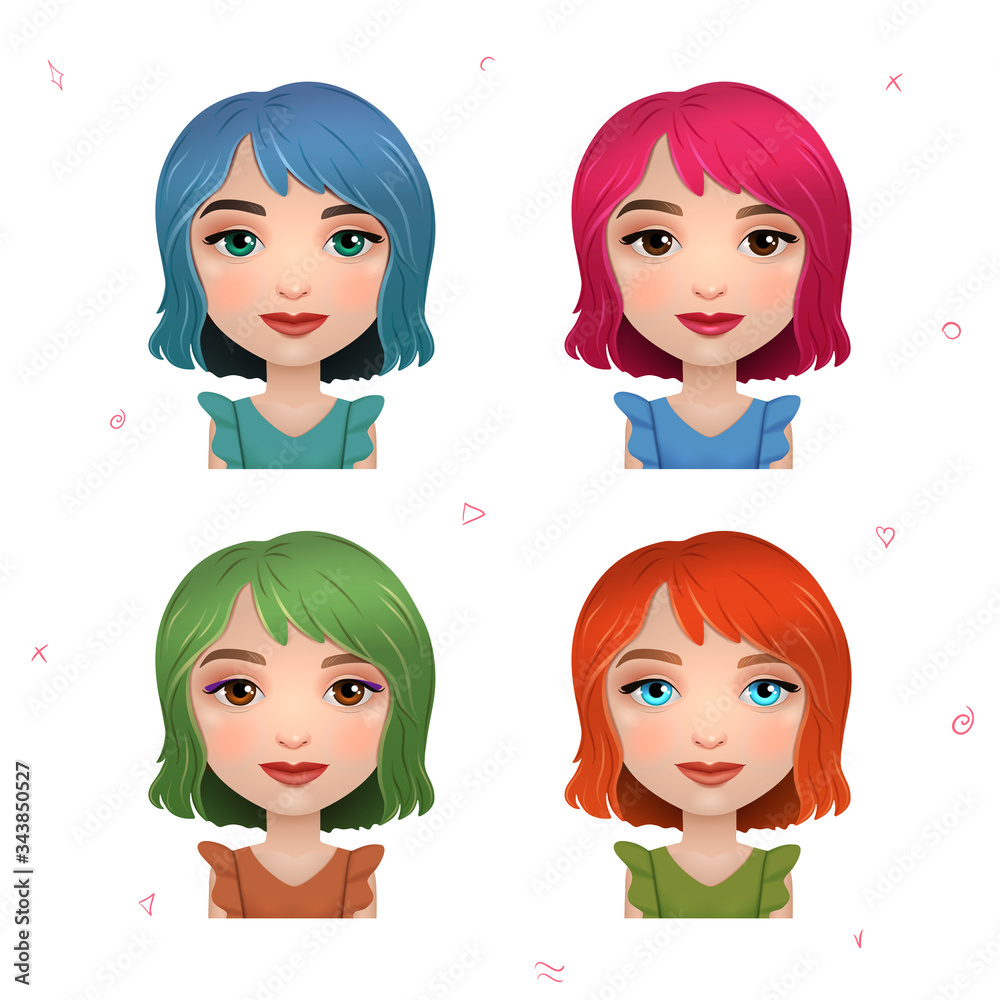 Colorful modern youth hairstyles, crazy hair dyes Colorful modern youth hairstyles, crazy hair dyes
