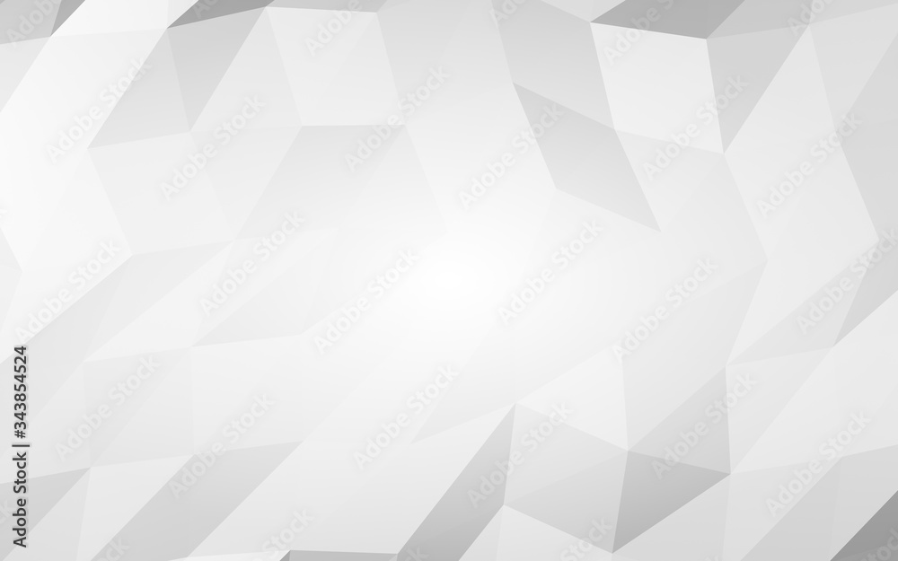 Obraz premium White abstract background. Lowpoly backdrop. Crumpled paper. 3D illustration